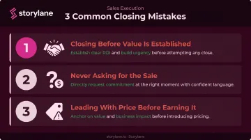 Three most common sales closing mistakes and how to avoid them