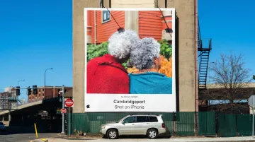 Apple Shot on iPhone billboard campaign displaying real user photography worldwide
