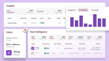 Storylane demo platform dashboard showing engagement analytics and CRM integration
